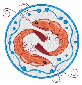 Picture of Two Shrimp Machine Embroidery Design