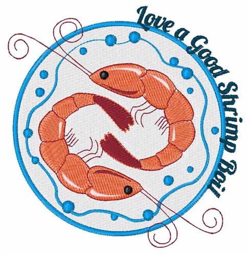Shrimp Boil Machine Embroidery Design