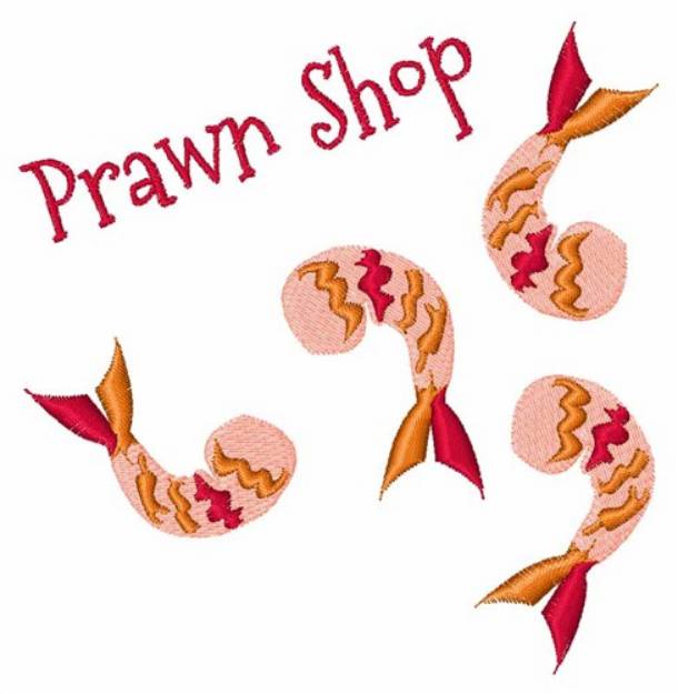 Picture of Prawn Shop Machine Embroidery Design