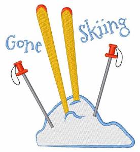 Picture of Gone Skiing Machine Embroidery Design