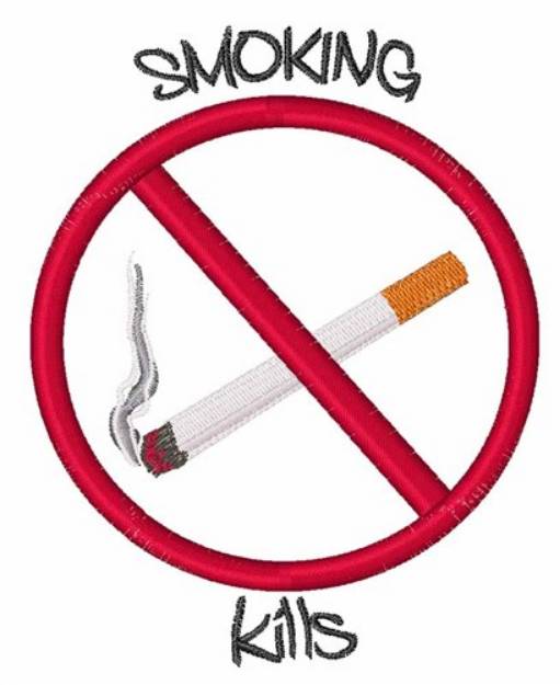 Picture of Smoking Kills Machine Embroidery Design