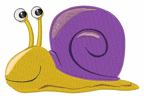 Cartoon Snail Machine Embroidery Design