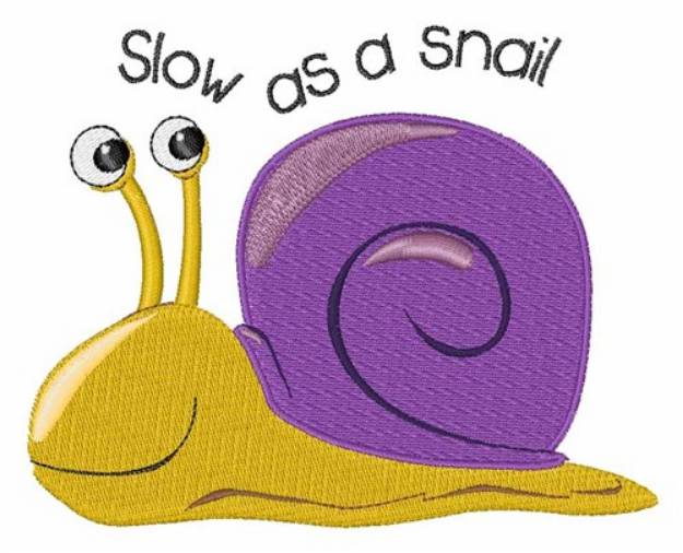 Picture of Slow As Snail Machine Embroidery Design