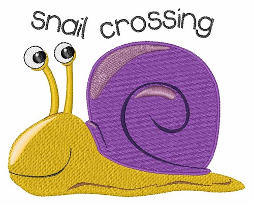 Snail Crossing Machine Embroidery Design