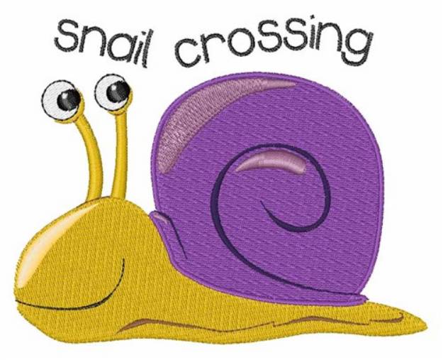 Picture of Snail Crossing Machine Embroidery Design