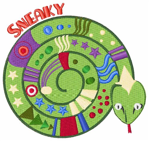 Sneaky Snake Machine Embroidery Design