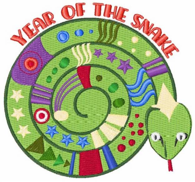 Picture of Year Of Snake Machine Embroidery Design