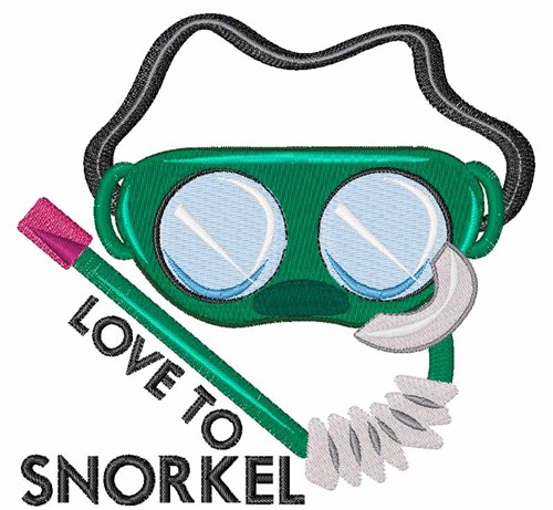 Love To Snorkel Machine Embroidery Design