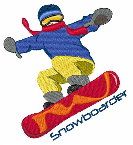 Snowboarder Machine Embroidery Design