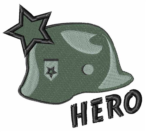 Hero Helmet Machine Embroidery Design