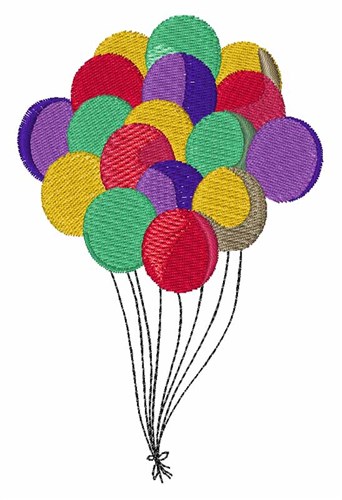 Colorful Balloons Machine Embroidery Design