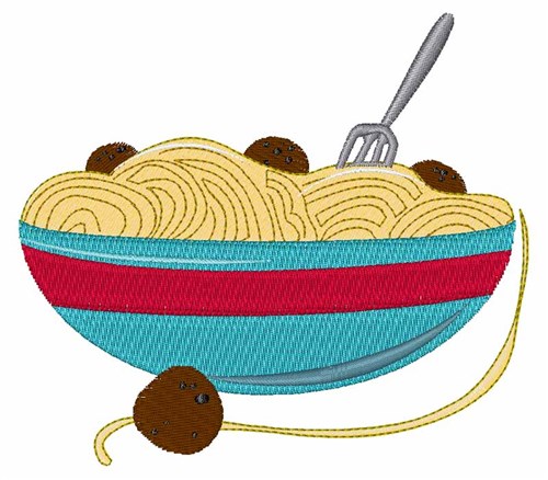 Spaghetti Bowl Machine Embroidery Design
