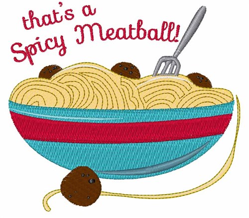 Spicy Meatball Machine Embroidery Design