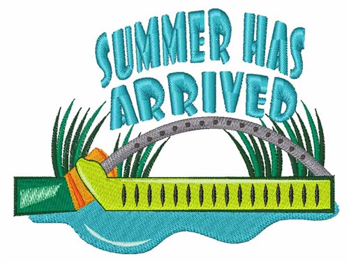 Summer Has Arrived Machine Embroidery Design