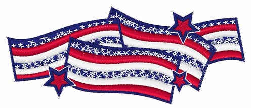 Patriotic Banner Machine Embroidery Design