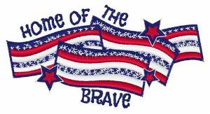 Picture of Home Of  Brave Machine Embroidery Design