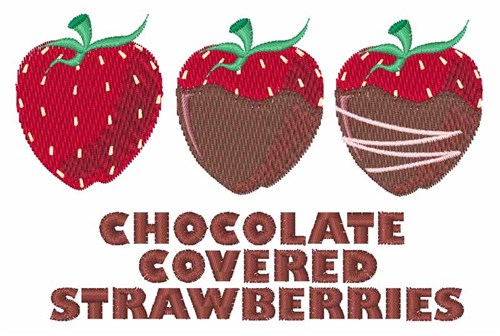 Chocolate Strawberries Machine Embroidery Design