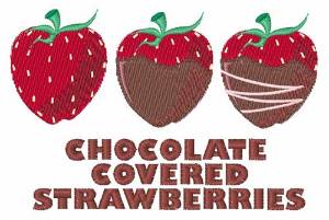 Picture of Chocolate Strawberries Machine Embroidery Design