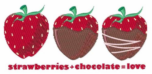 Picture of Strawberries & Chocolate Machine Embroidery Design