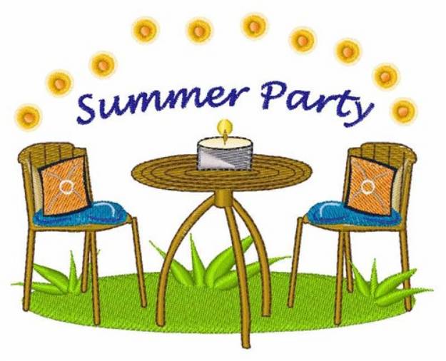 Picture of Summer Party Machine Embroidery Design