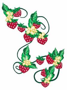 Picture of Strawberry Vine Machine Embroidery Design