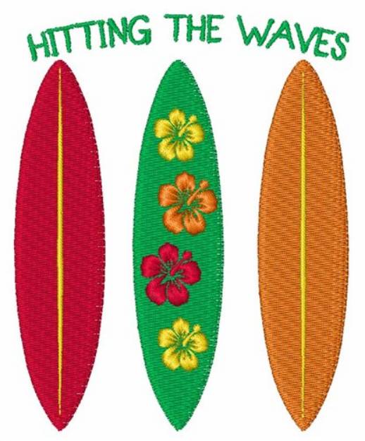 Picture of Hittiing The Waves Machine Embroidery Design