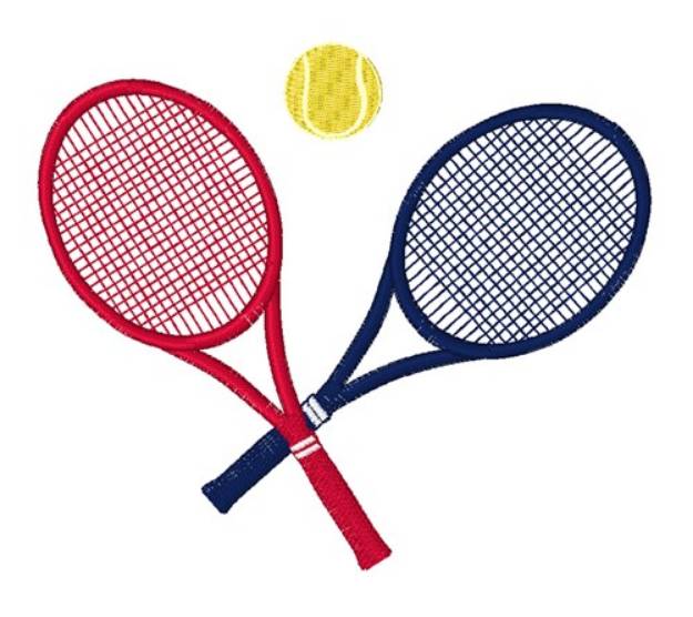 Picture of Tennis Rackets Machine Embroidery Design