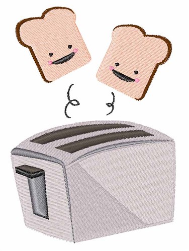 Happy Toaster Machine Embroidery Design