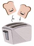 Picture of Happy Toaster Machine Embroidery Design