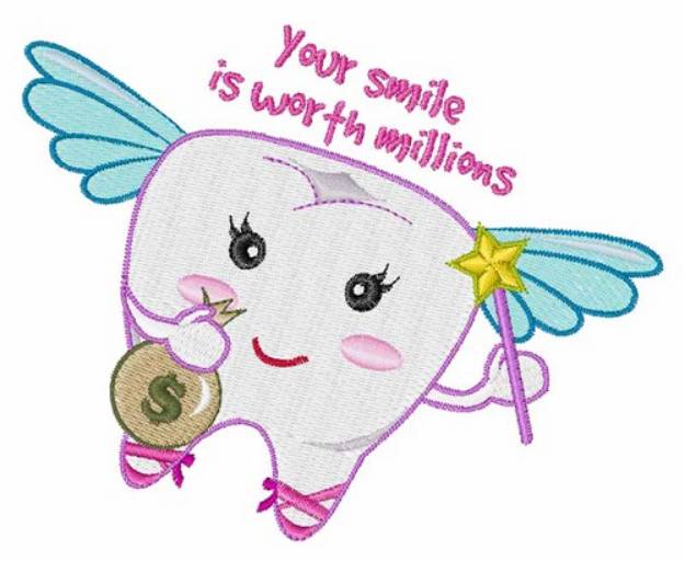 Picture of Smile Worth Millions Machine Embroidery Design
