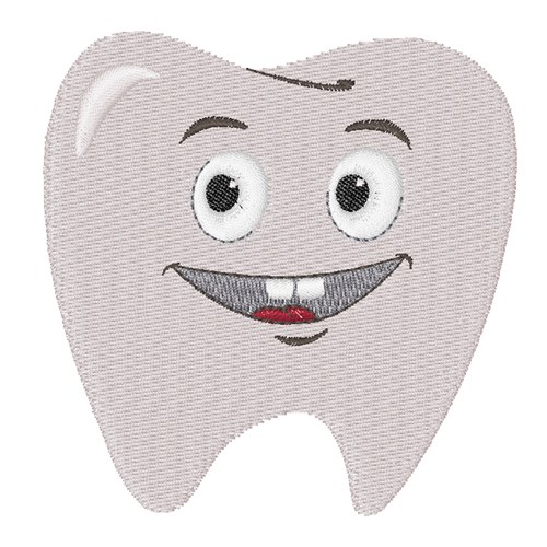 Happy Tooth Machine Embroidery Design