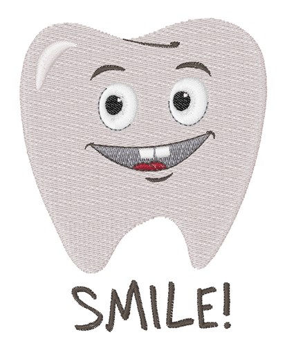 Smile Tooth Machine Embroidery Design