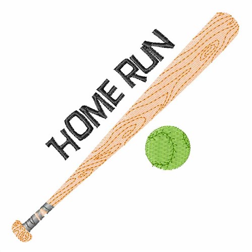 Home Run Machine Embroidery Design