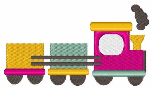Steam Train Machine Embroidery Design