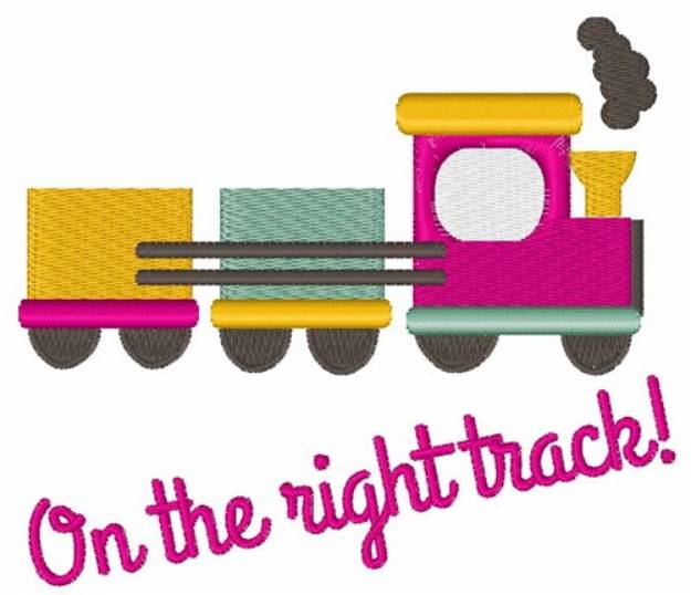 Picture of The Right Track Machine Embroidery Design