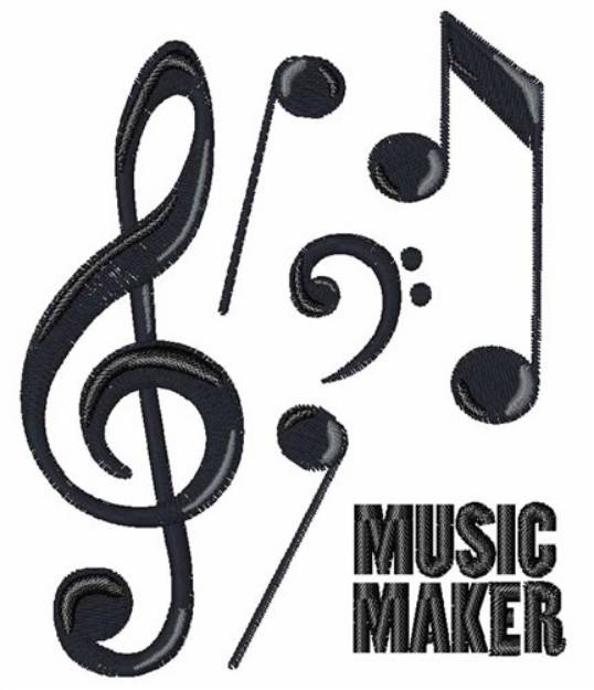 Picture of Music Maker Machine Embroidery Design