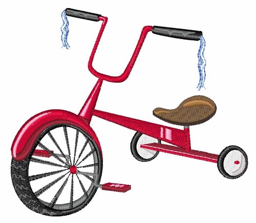 Tricycle Machine Embroidery Design