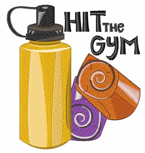 Hit The Gym Machine Embroidery Design