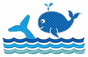 Picture of Blue Whales Machine Embroidery Design