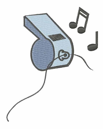 Musical Whistle Machine Embroidery Design