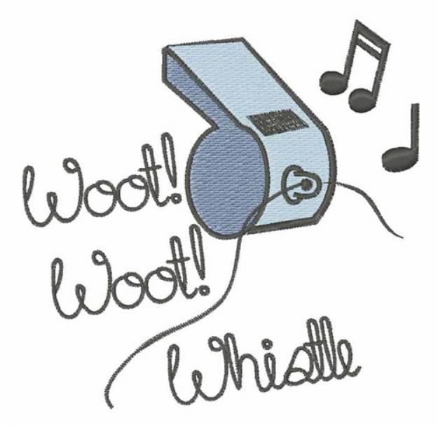 Picture of Woot Whistle Machine Embroidery Design