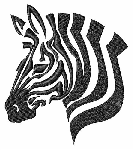 Zebra Head Machine Embroidery Design
