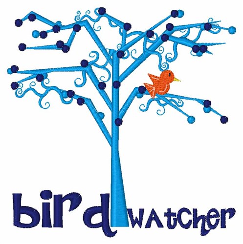 Bird Watcher Machine Embroidery Design
