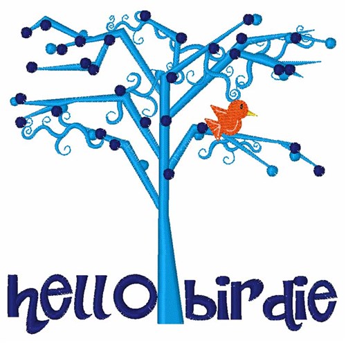 Hello Birdie Machine Embroidery Design