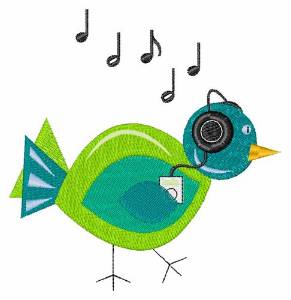 Picture of Music Bird Machine Embroidery Design