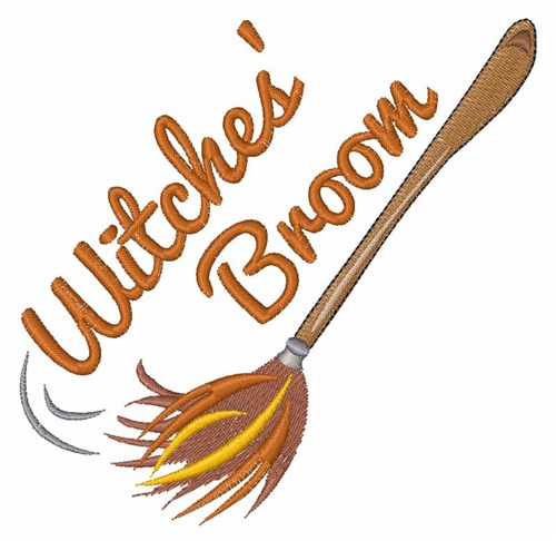 Witches Broom Machine Embroidery Design