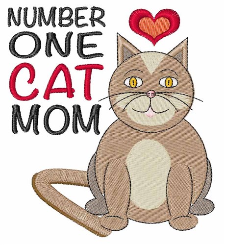 Cat Mom Machine Embroidery Design