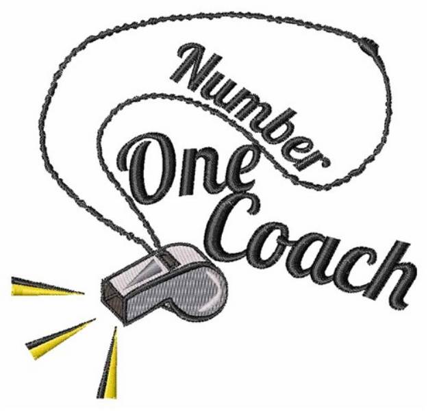 Picture of Number One Coach Machine Embroidery Design
