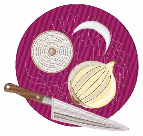 Cutting Onions Machine Embroidery Design