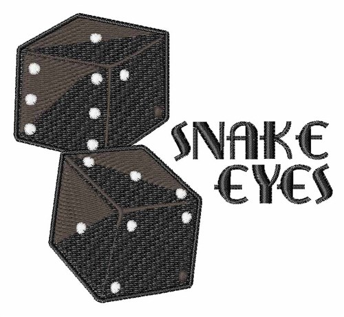 Snake Eyes Machine Embroidery Design